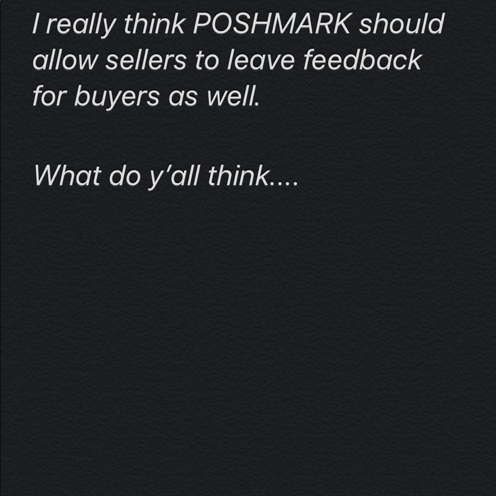 PLEASE CONSIDER ALLOWING SELLERS 2 LEAVE FEEDBACK